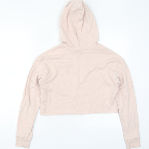 H&M Womens Pink  Cotton Pullover Hoodie Size XS  Pullover