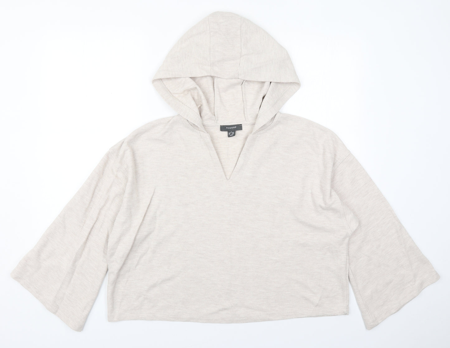 Primark Womens Beige  Polyester Pullover Hoodie Size 12  Pullover