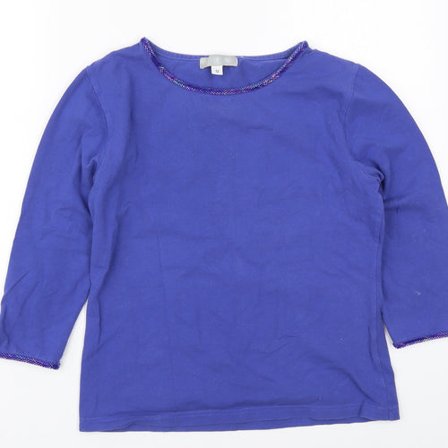 JFW Womens Blue  Cotton Basic T-Shirt Size M Round Neck