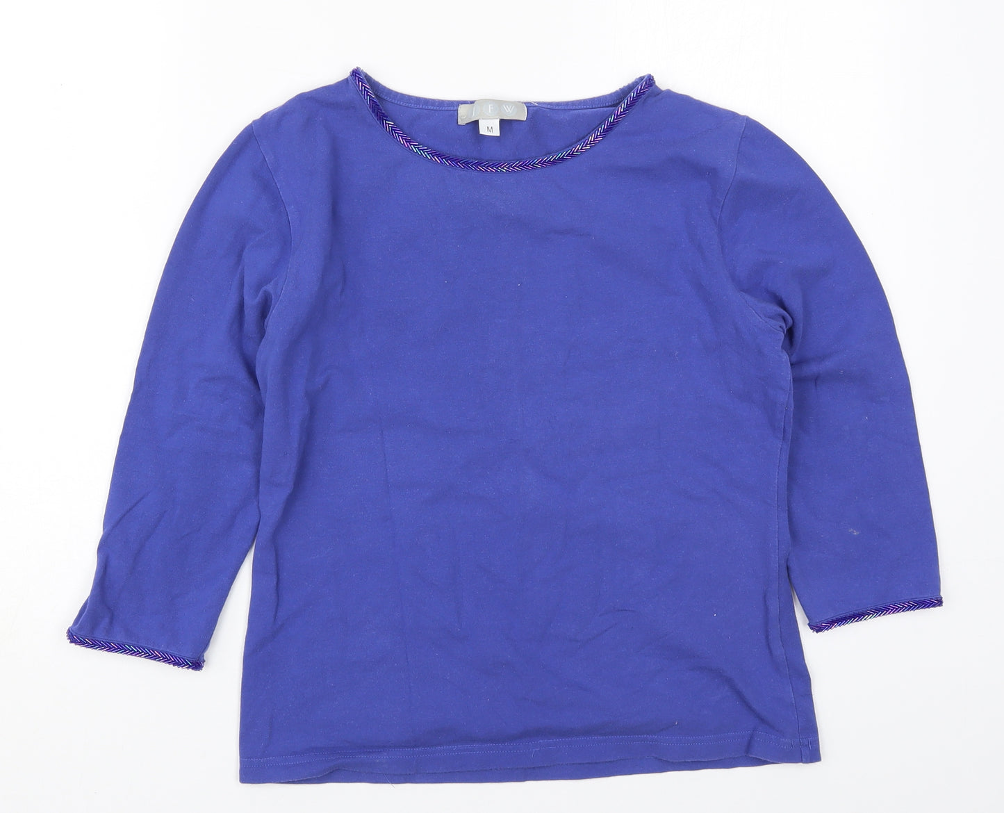 JFW Womens Blue  Cotton Basic T-Shirt Size M Round Neck