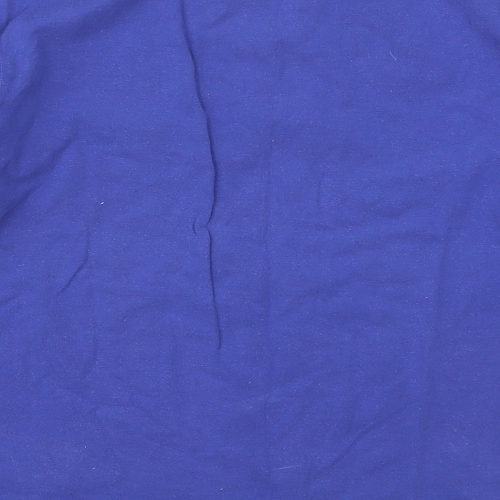 JFW Womens Blue  Cotton Basic T-Shirt Size M Round Neck