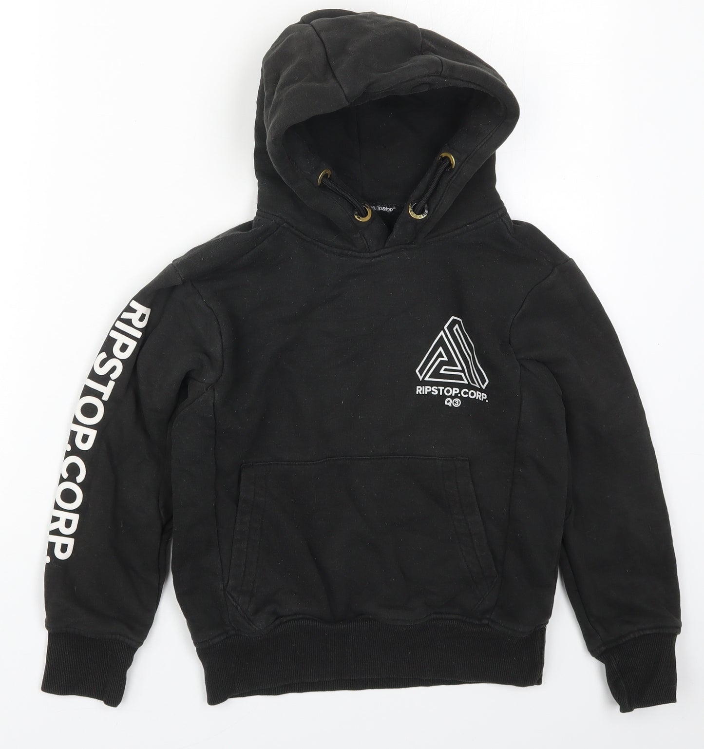 Ripstop Boys Black  Cotton Pullover Hoodie Size S  Pullover