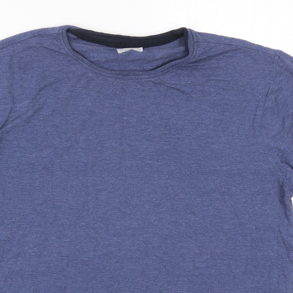 George Mens Blue  Cotton  T-Shirt Size S Crew Neck