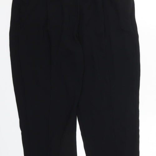 Marks and Spencer Womens Black  Polyester Trousers  Size 14 L24 in Regular