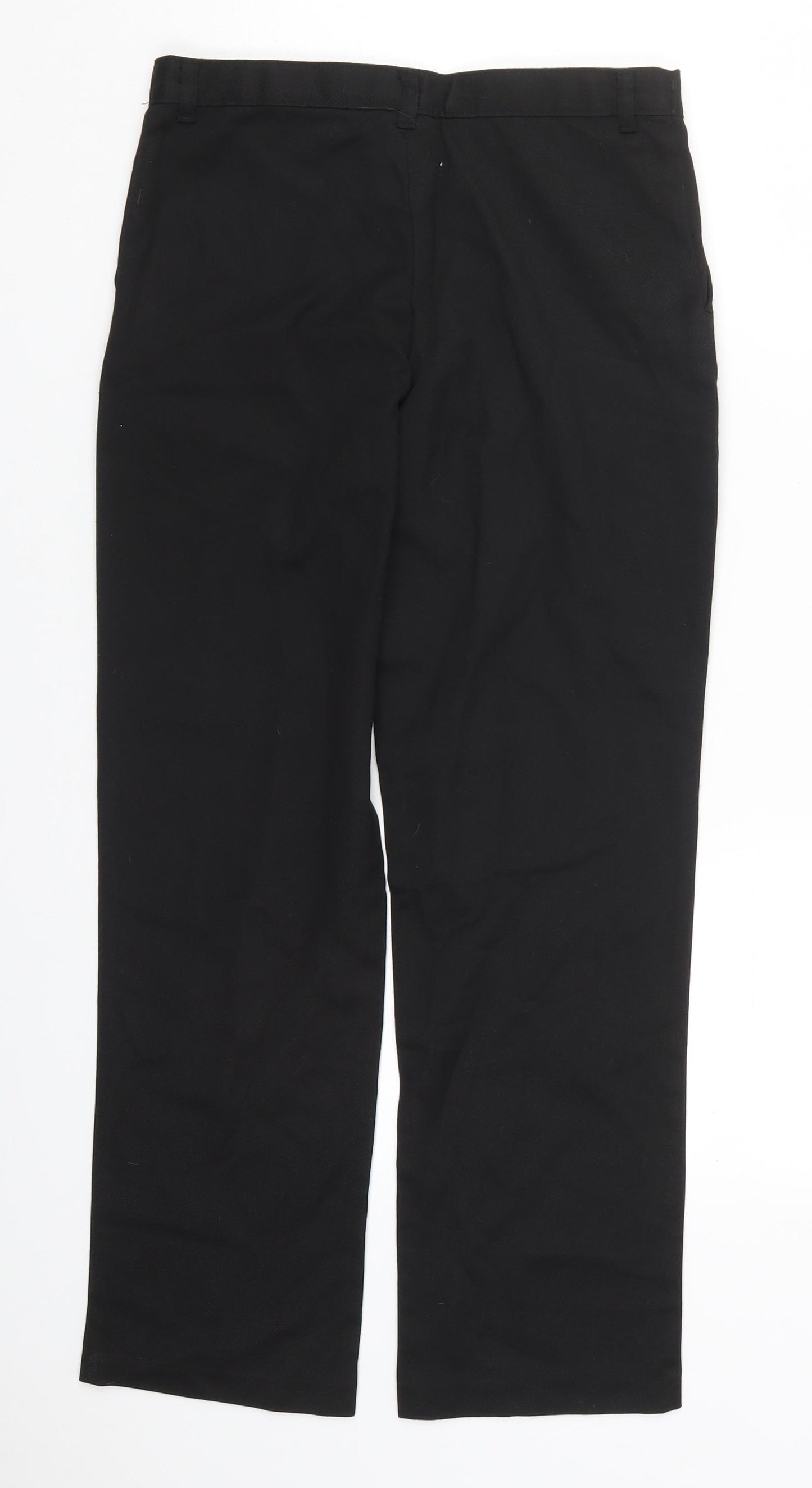 George Boys Black  Polyester Dress Pants Trousers Size 10-11 Years  Regular Hook & Eye