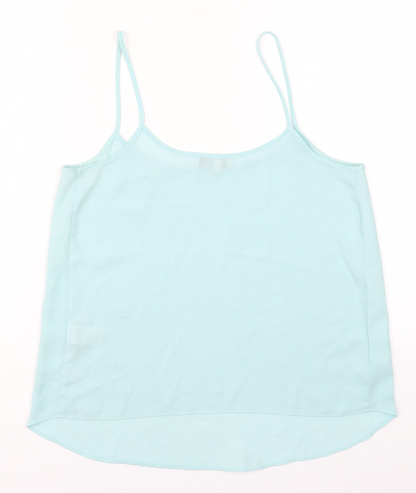 Papaya Womens Blue  Polyester Basic Tank Size 10 Scoop Neck