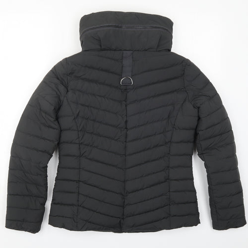 Mint Velvet Womens Grey   Quilted Coat Size XS  Zip