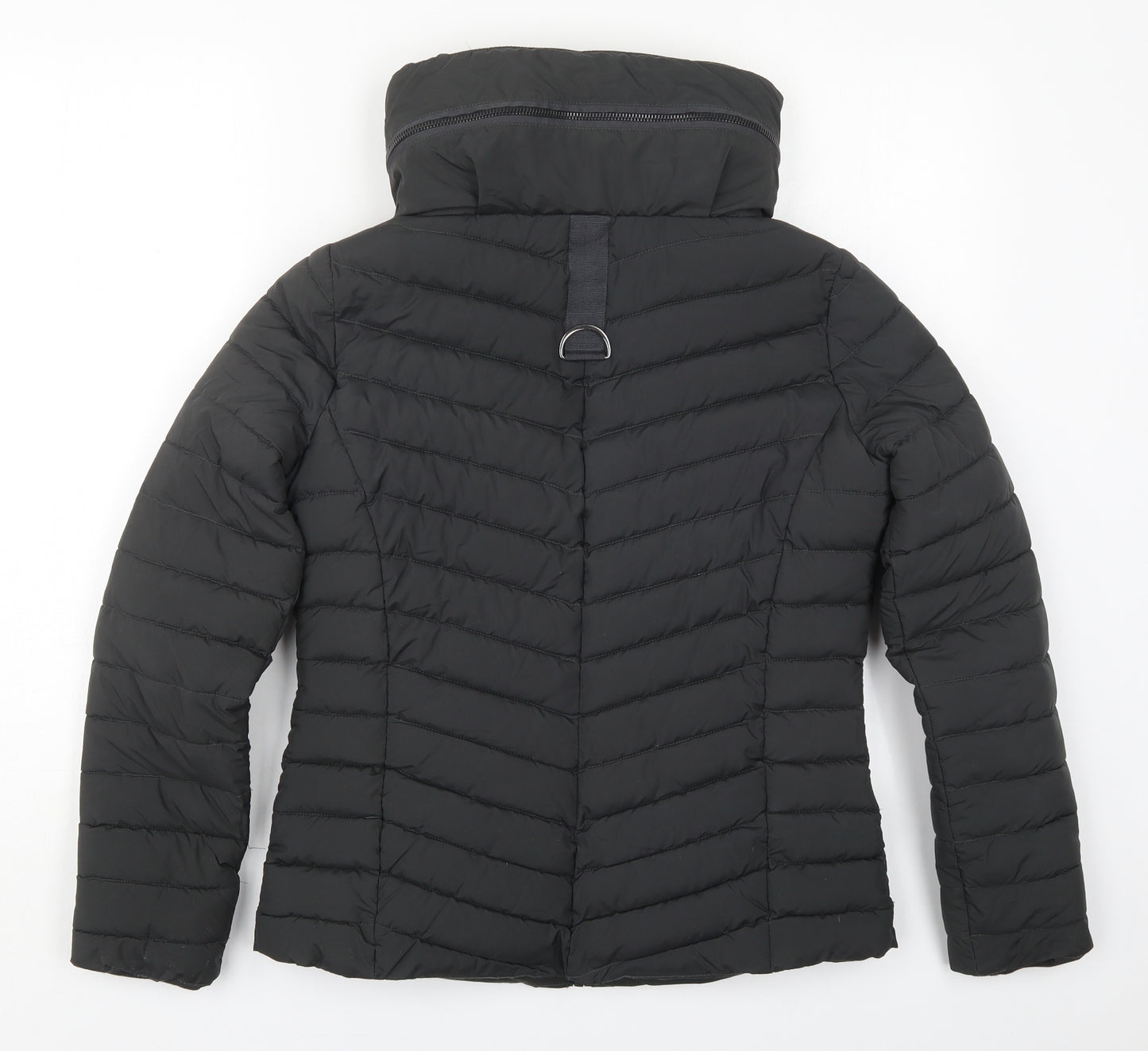 Mint Velvet Womens Grey   Quilted Coat Size XS  Zip