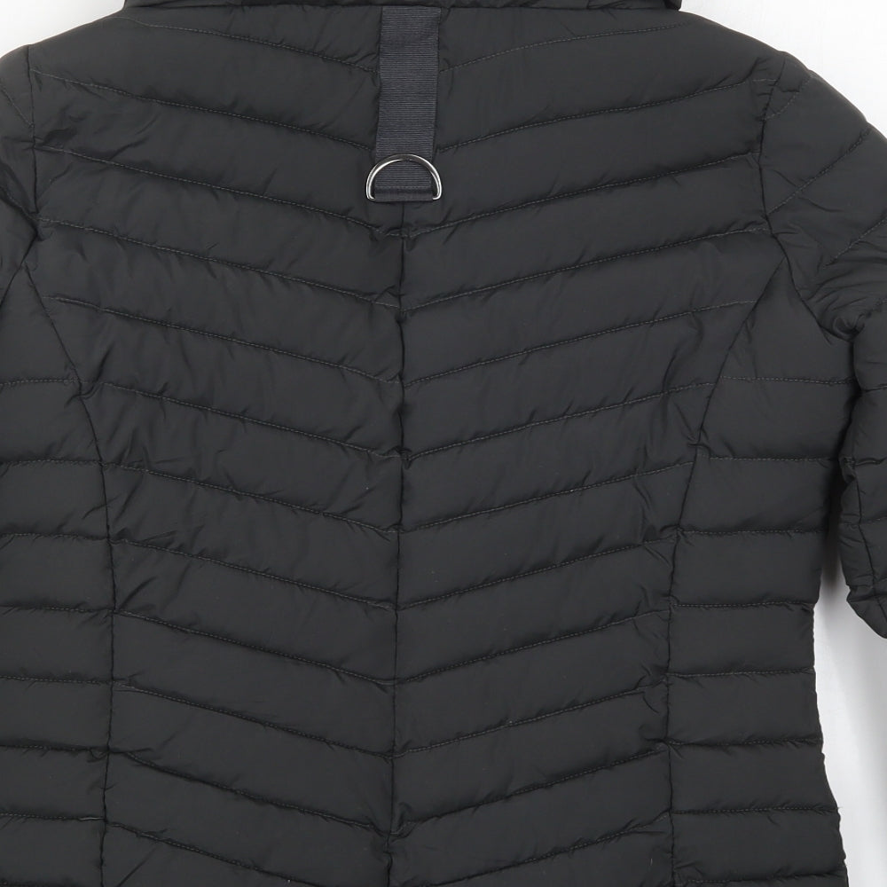 Mint Velvet Womens Grey   Quilted Coat Size XS  Zip
