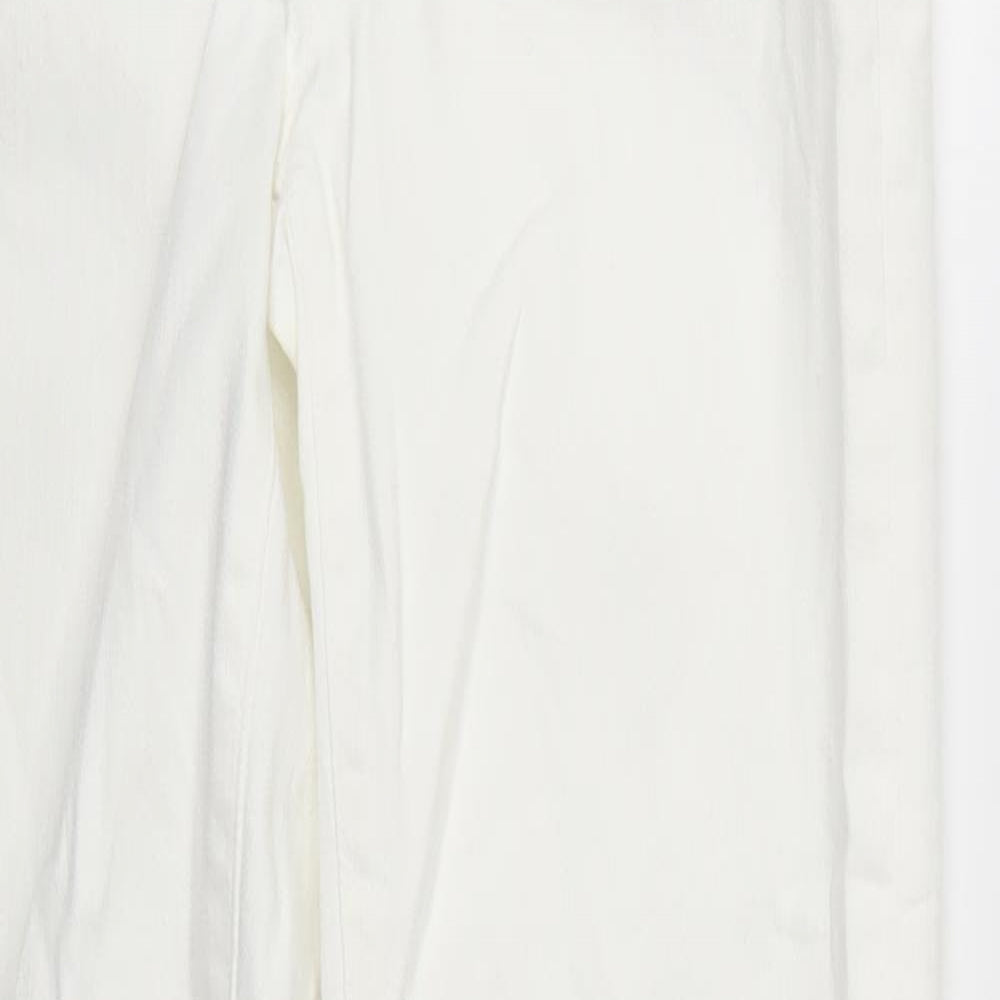 Mint Velvet Womens White  Cotton Skinny Jeans Size 8 L30 in Regular Button