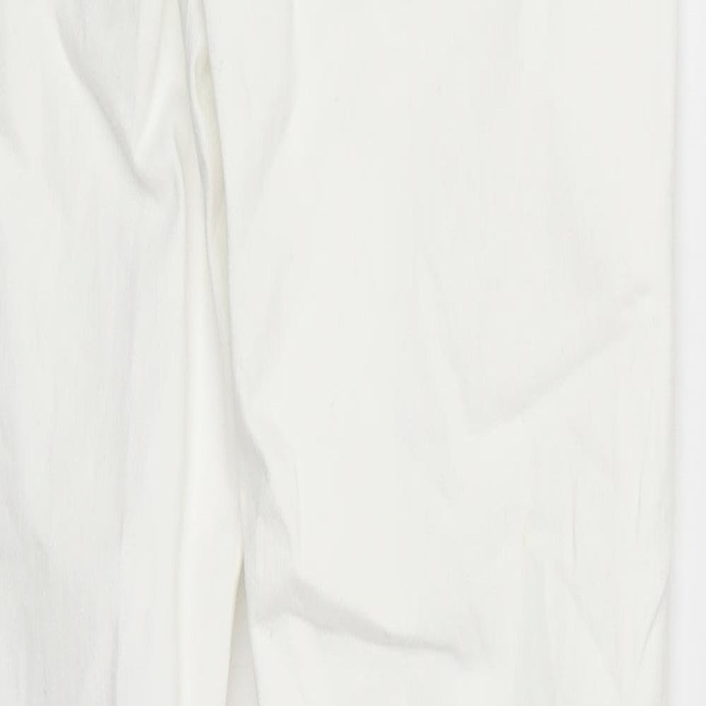 Mint Velvet Womens White  Cotton Skinny Jeans Size 8 L30 in Regular Button