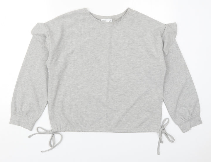 Papaya Womens Grey  Polyester Pullover Sweatshirt Size 14  Pullover