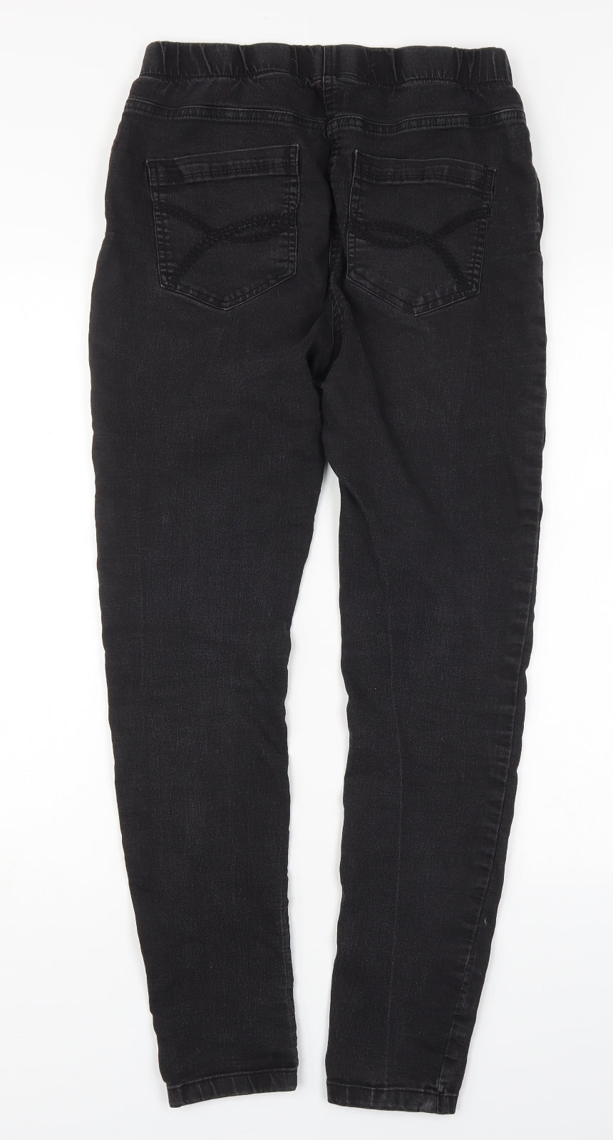 TU Womens Black  Cotton Jegging Jeans Size 14 L29 in Regular