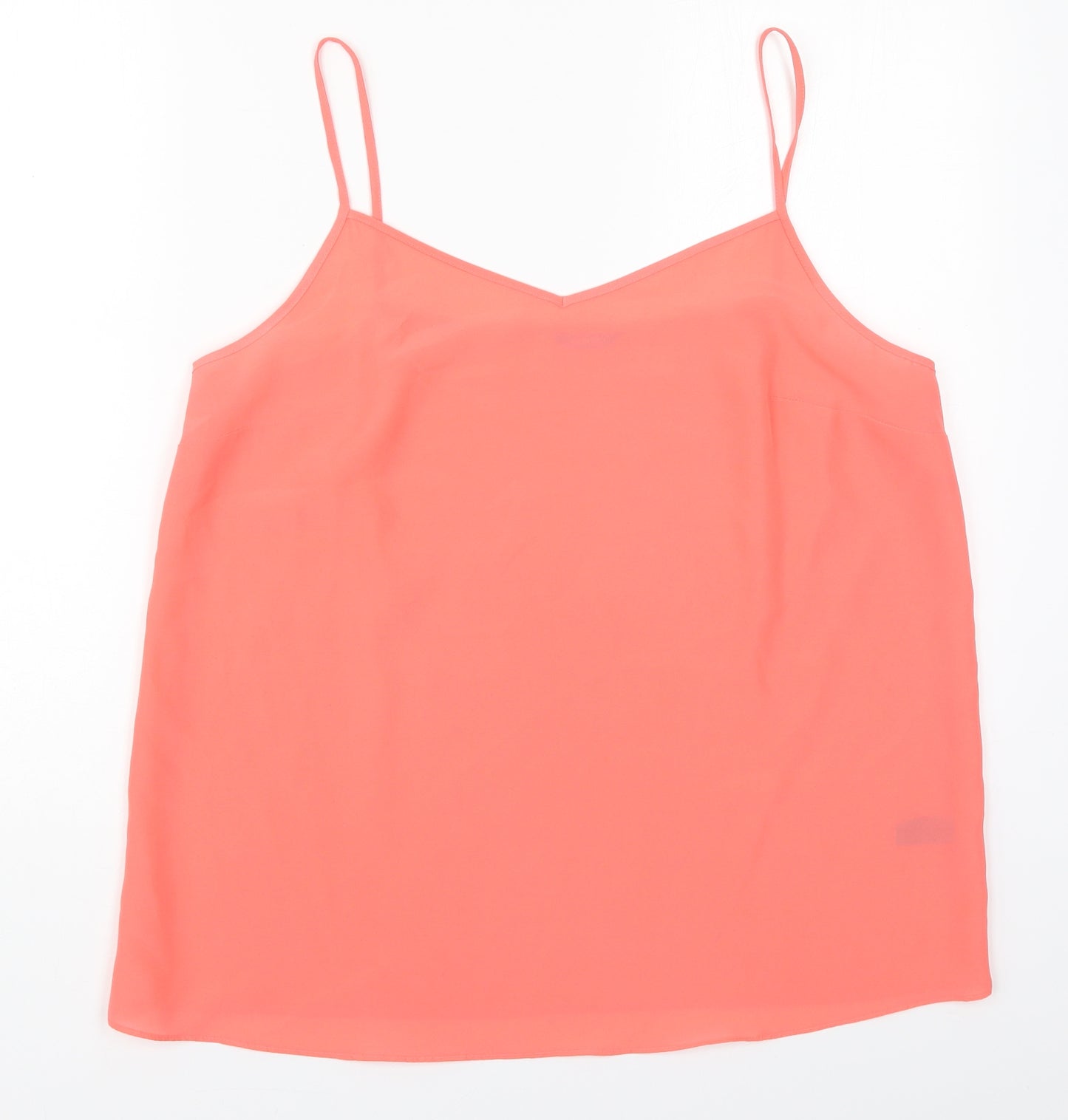 George Womens Pink  Polyester Basic Tank Size 16 V-Neck