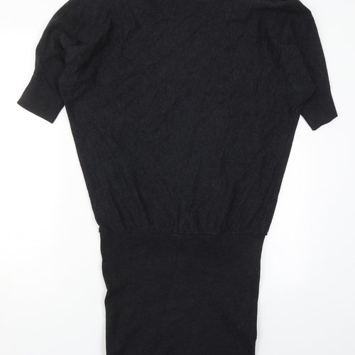 Phase Eight Womens Grey  Viscose Jumper Dress  Size 8  Round Neck Pullover