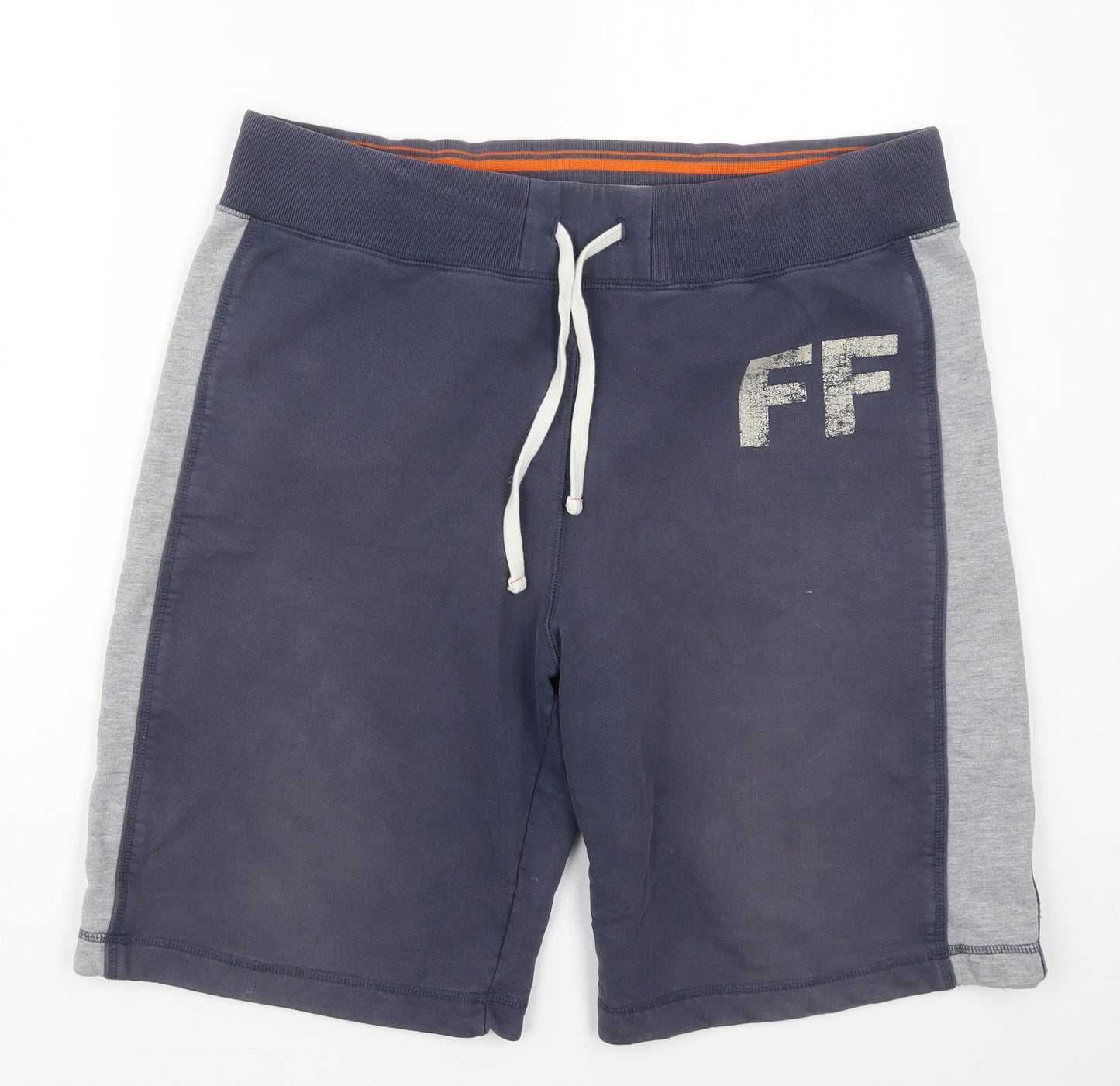 Fat Face Mens Blue  Cotton Sweat Shorts Size 37 in L10 in Regular Drawstring