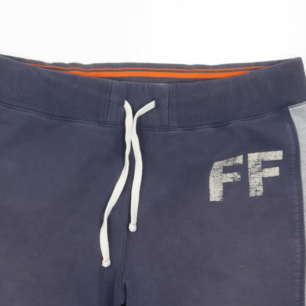 Fat Face Mens Blue  Cotton Sweat Shorts Size 37 in L10 in Regular Drawstring