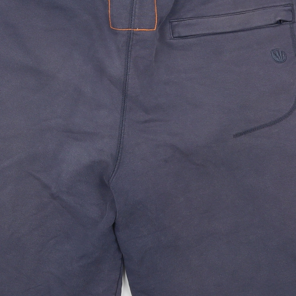 Fat Face Mens Blue  Cotton Sweat Shorts Size 37 in L10 in Regular Drawstring