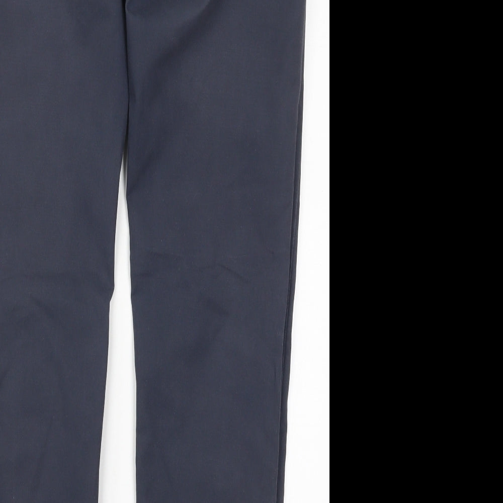 Matalan Mens Blue  Cotton Chino Trousers Size 32 L31 in Regular Button