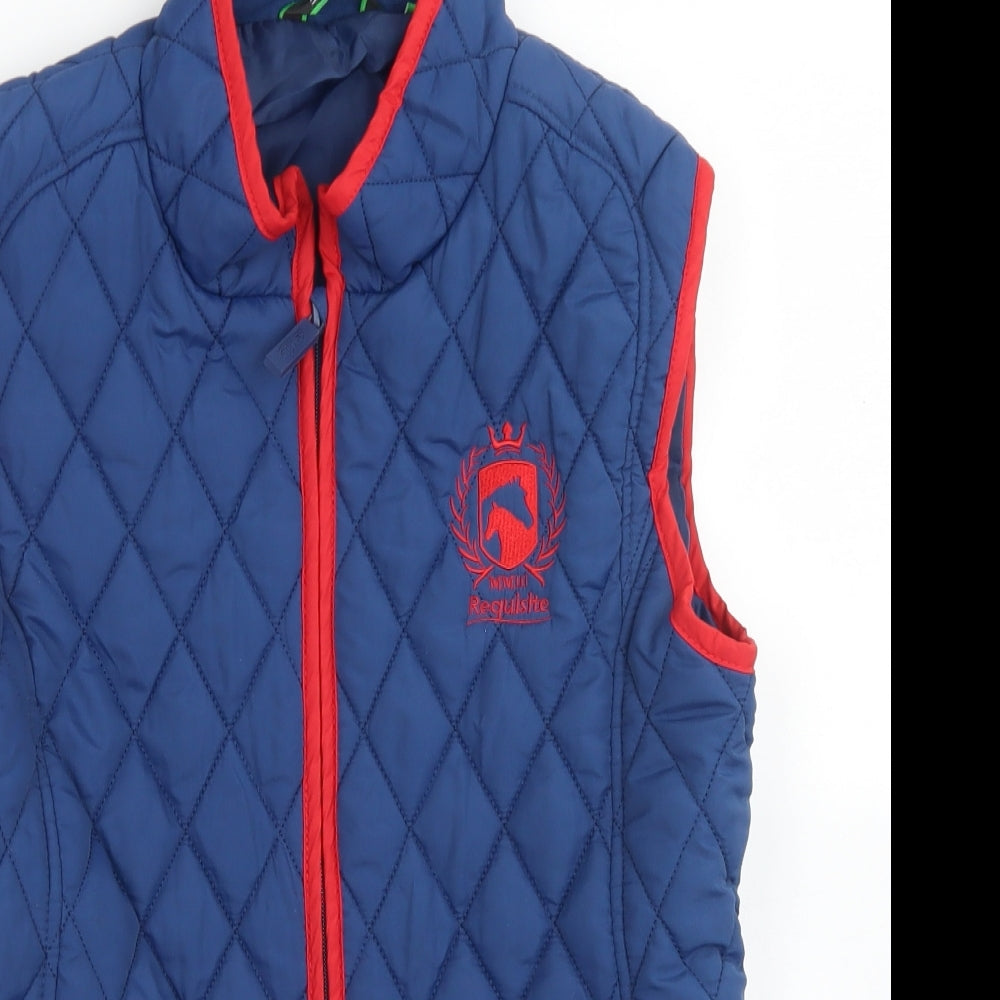 Requisite Womens Blue   Gilet Coat Size 12  Zip