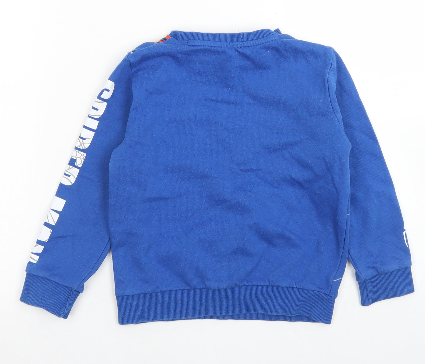 F&F Boys Blue  Cotton Pullover Sweatshirt Size 5-6 Years   - The Amazing Spider-man