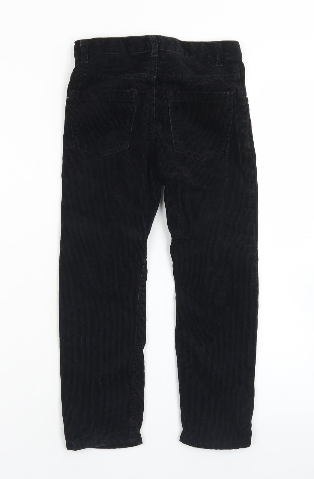 H&M Boys Black  Cotton Straight Jeans Size 5-6 Years  Regular Snap