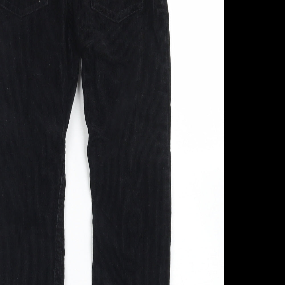 H&M Boys Black  Cotton Straight Jeans Size 5-6 Years  Regular Snap