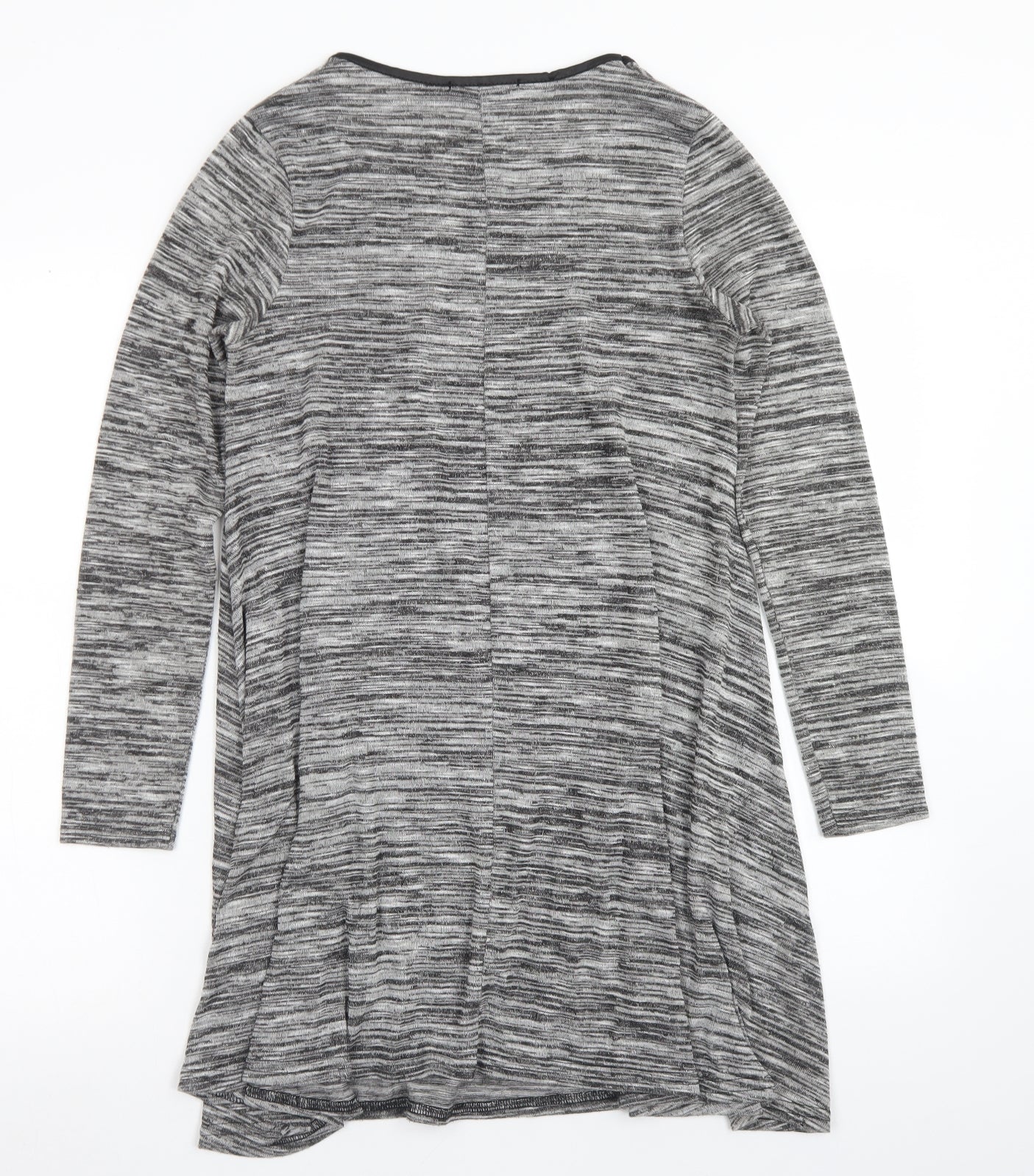 New Look Womens Grey  Viscose Trapeze & Swing  Size 10  Crew Neck
