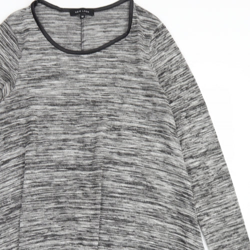 New Look Womens Grey  Viscose Trapeze & Swing  Size 10  Crew Neck