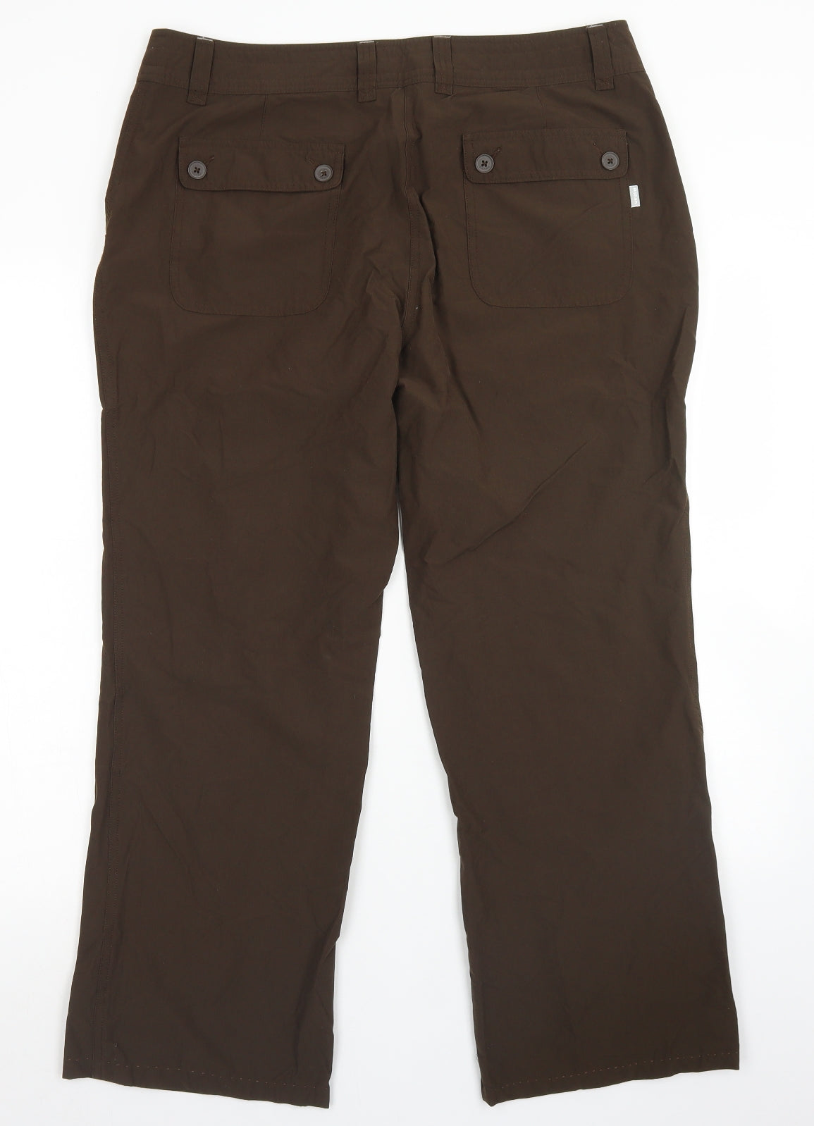 Rohan Womens Brown  Polyamide Cargo Trousers Size 14 L26 in Regular Button