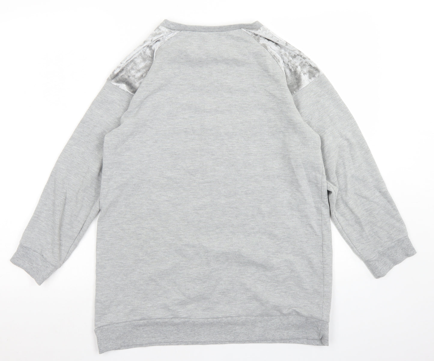 Peacocks Womens Grey  Polyester Pullover Sweatshirt Size 10