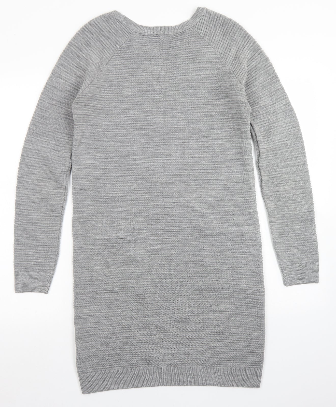 TU Womens Grey  Acrylic Jumper Dress  Size 10  Round Neck