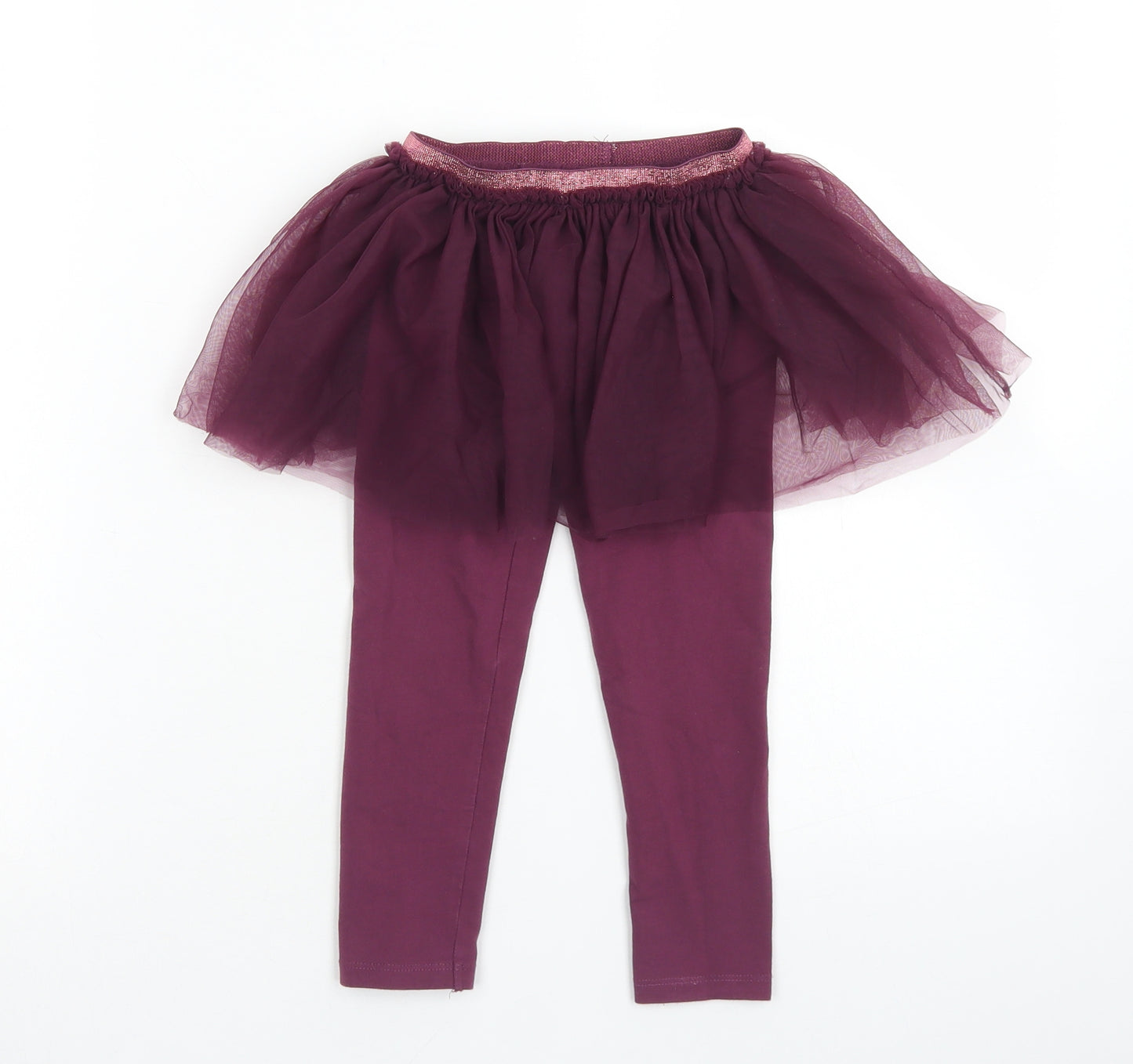 NEXT Girls Purple  Nylon Tutu Skort Size 2-3 Years  Regular  - Leggings attached