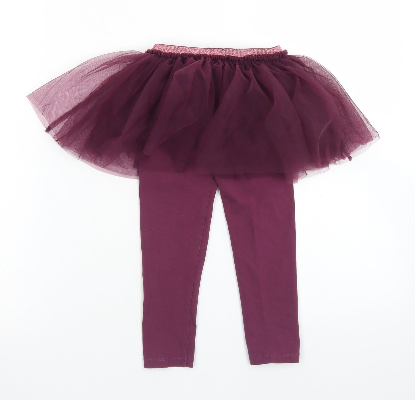 NEXT Girls Purple  Nylon Tutu Skort Size 2-3 Years  Regular  - Leggings attached