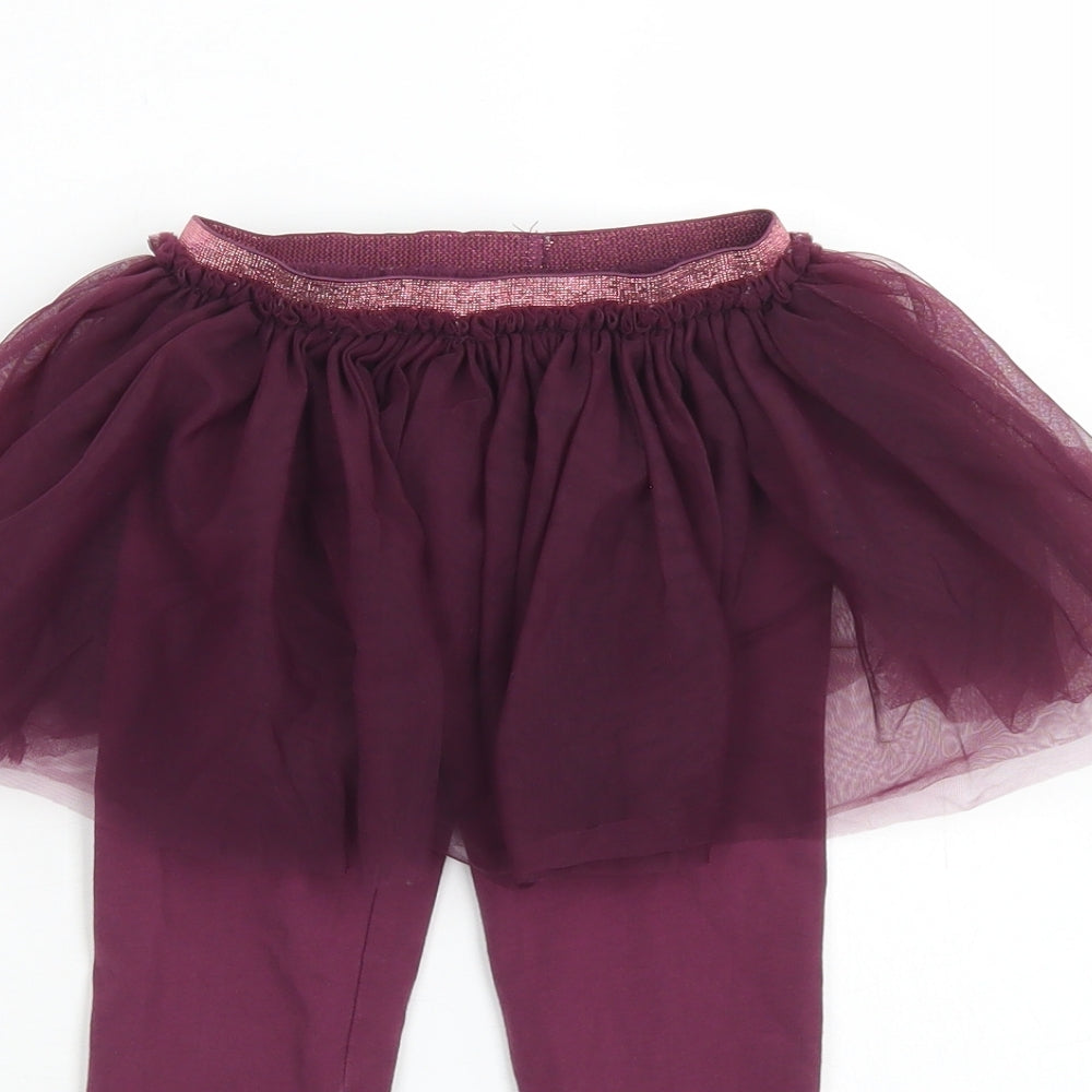 NEXT Girls Purple  Nylon Tutu Skort Size 2-3 Years  Regular  - Leggings attached