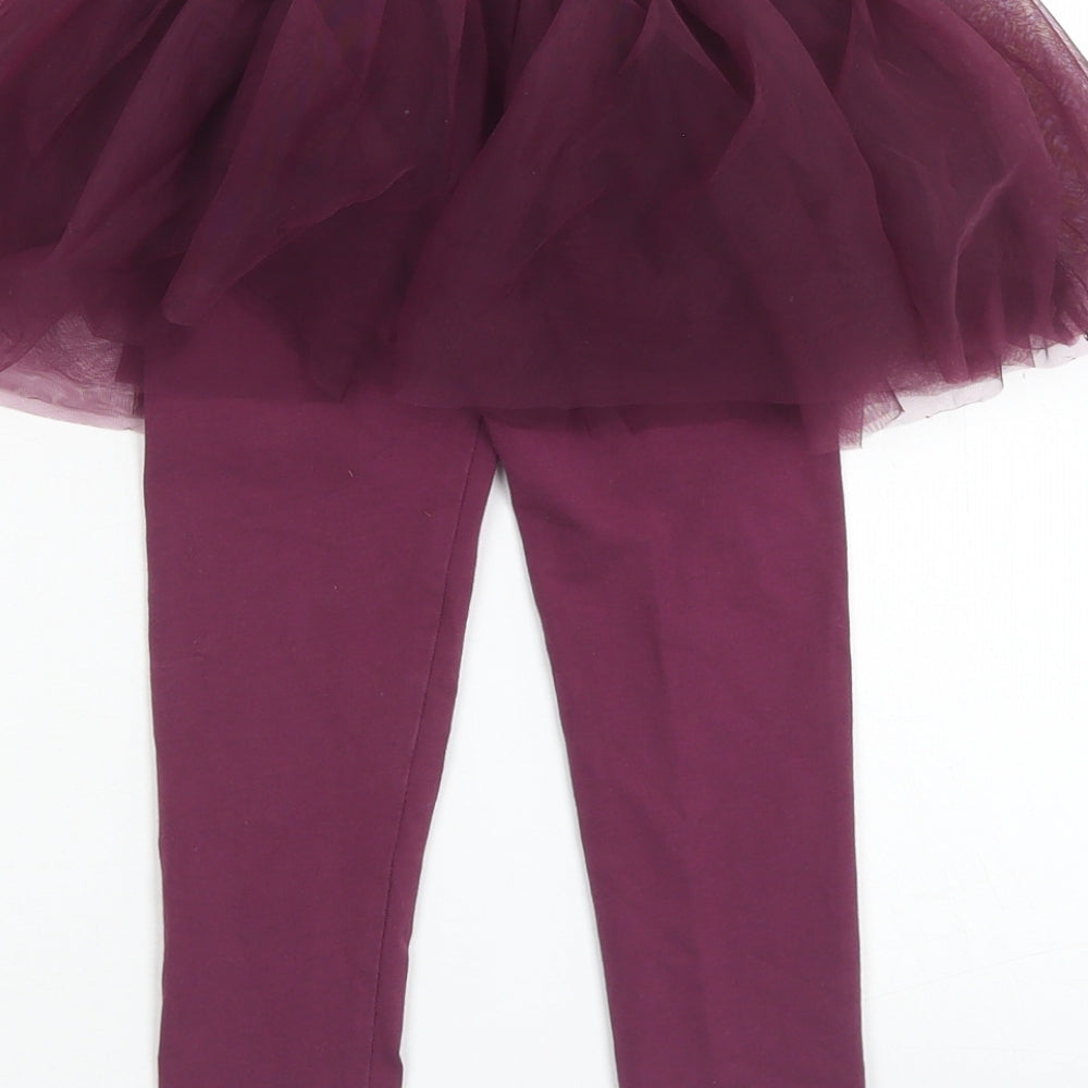 NEXT Girls Purple  Nylon Tutu Skort Size 2-3 Years  Regular  - Leggings attached