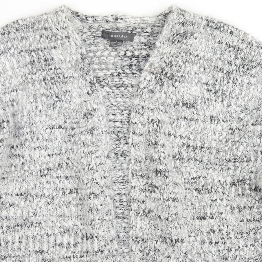 Primark Womens Grey Round Neck  Polyester Cardigan Jumper Size S