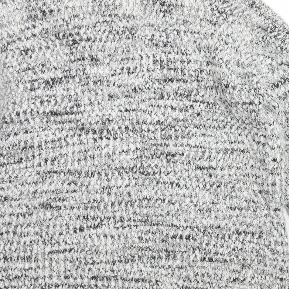Primark Womens Grey Round Neck  Polyester Cardigan Jumper Size S