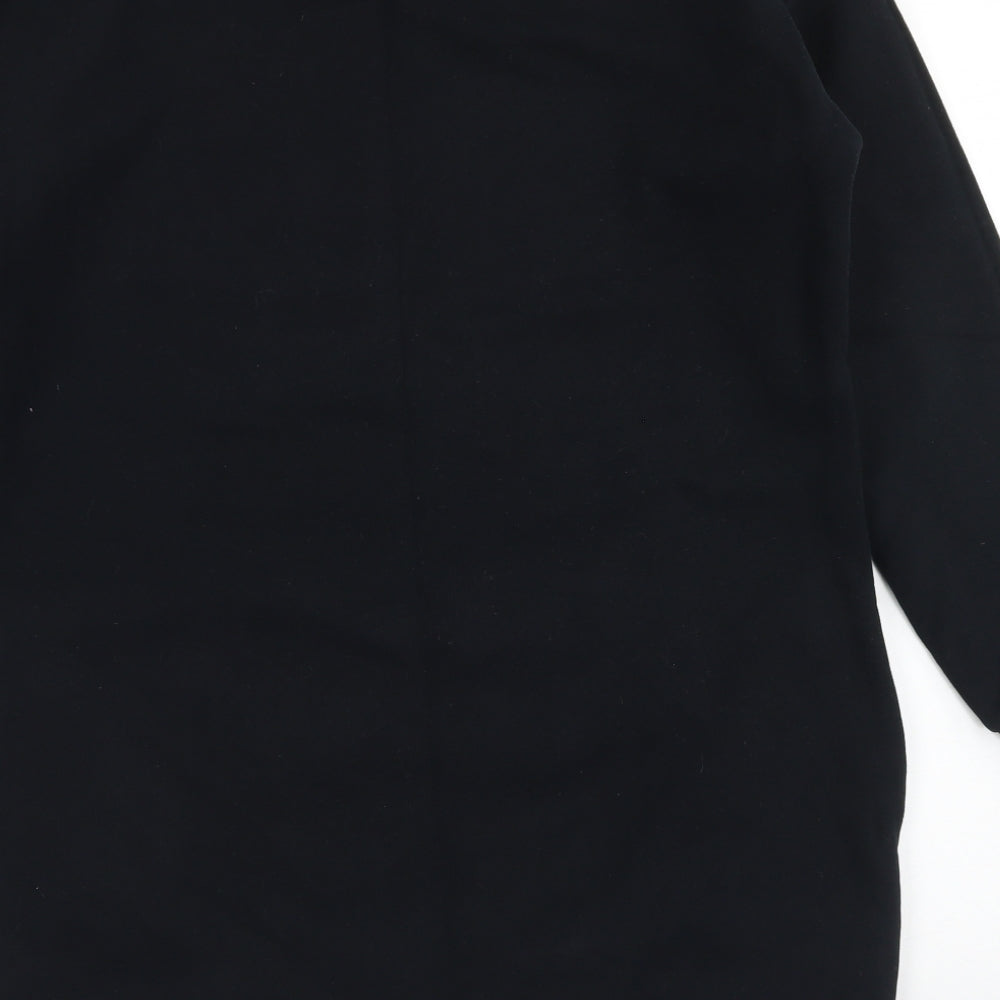 Superdry Womens Black  Cotton Jumper Dress  Size 12  Crew Neck  - Jumper Dress