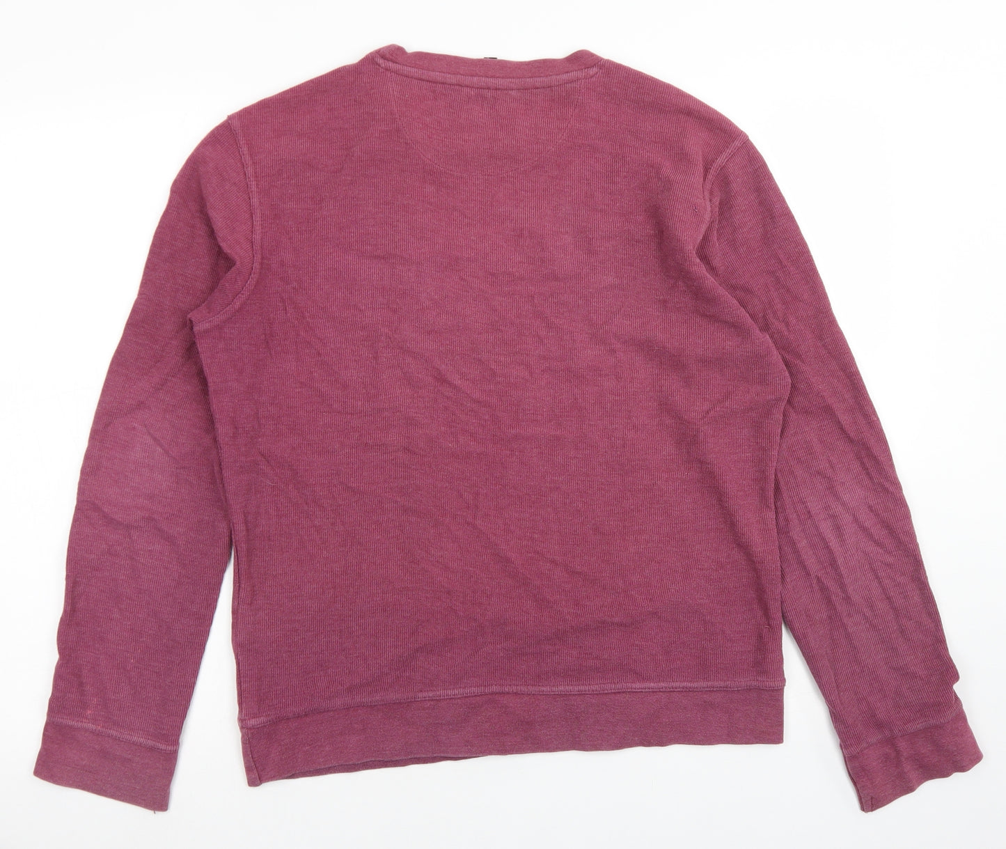Peacocks Mens Purple  Cotton  T-Shirt Size M Crew Neck