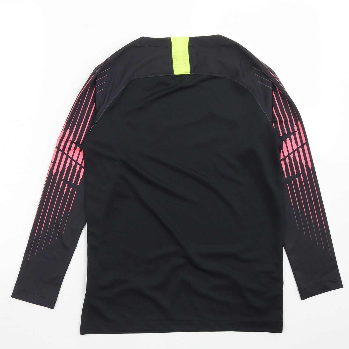 Nike Girls Black  Polyester Basic T-Shirt Size 12-13 Years Crew Neck