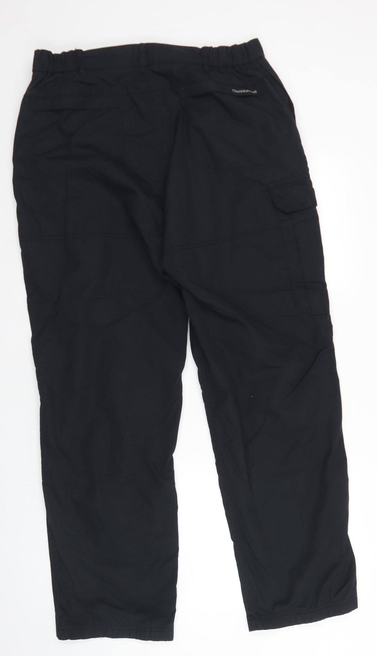 Craghoppers Mens Black  Polyester Rain Trousers Trousers Size 36 in L28 in Regular Button