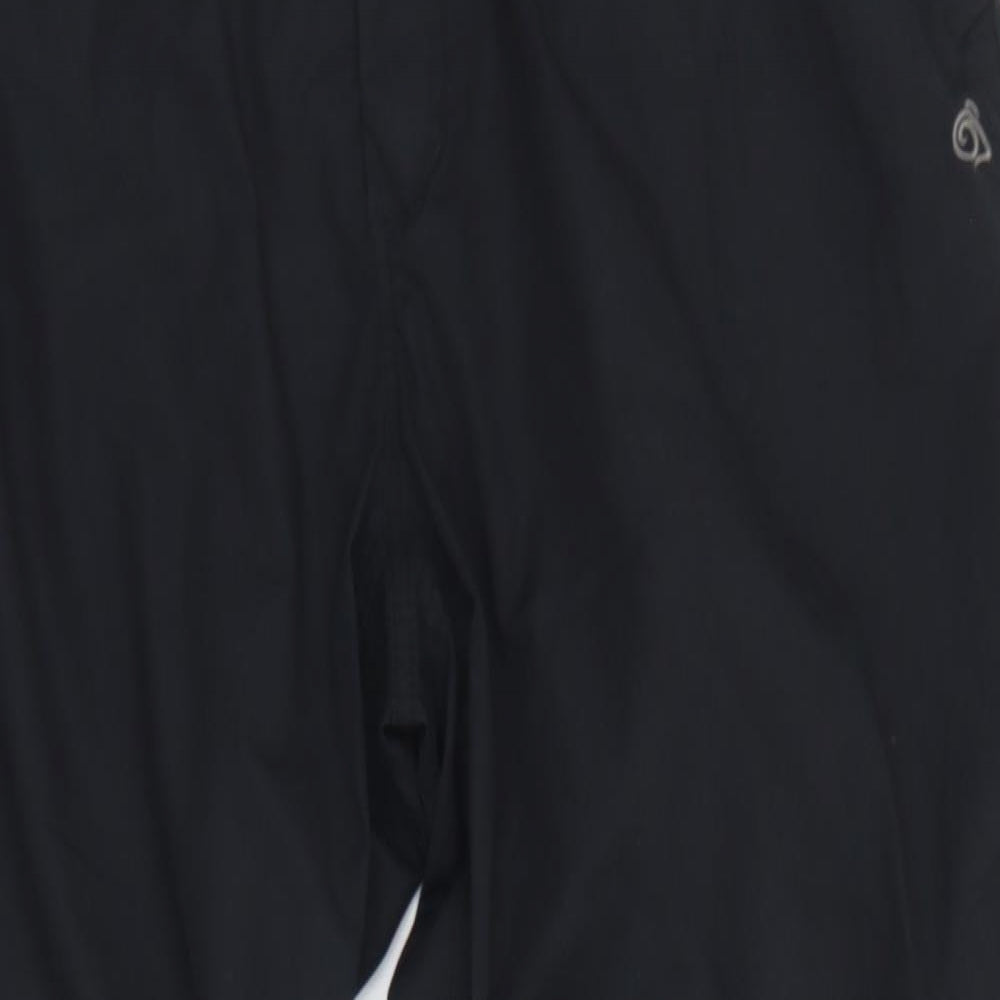 Craghoppers Mens Black  Polyester Rain Trousers Trousers Size 36 in L28 in Regular Button