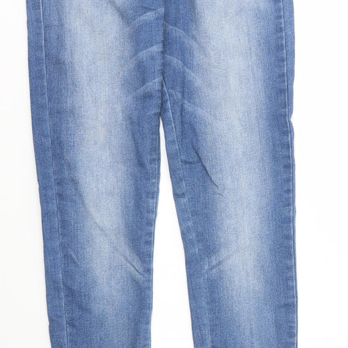 TALLY WEiJL Womens Blue  Cotton Skinny Jeans Size 10 L30 in Regular Zip