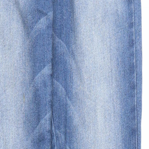 TALLY WEiJL Womens Blue  Cotton Skinny Jeans Size 10 L30 in Regular Zip