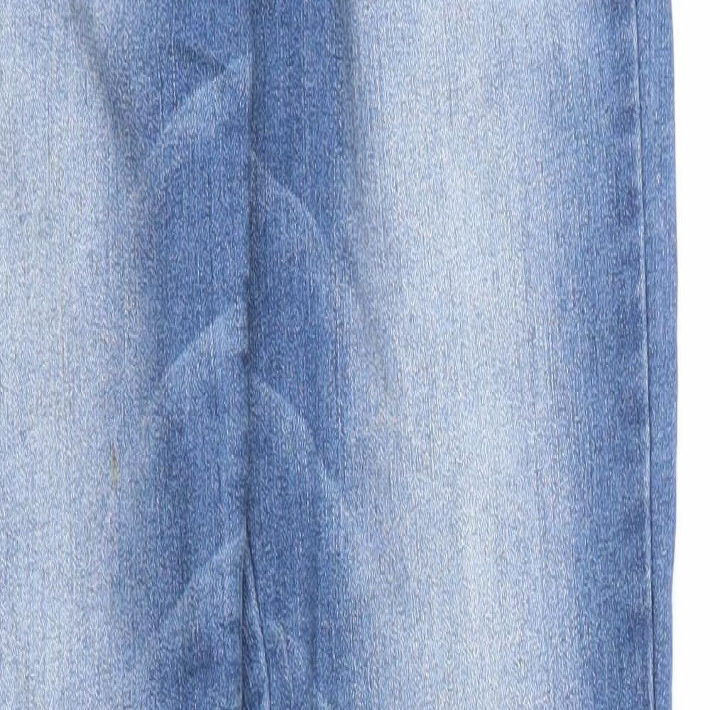 TALLY WEiJL Womens Blue  Cotton Skinny Jeans Size 10 L30 in Regular Zip