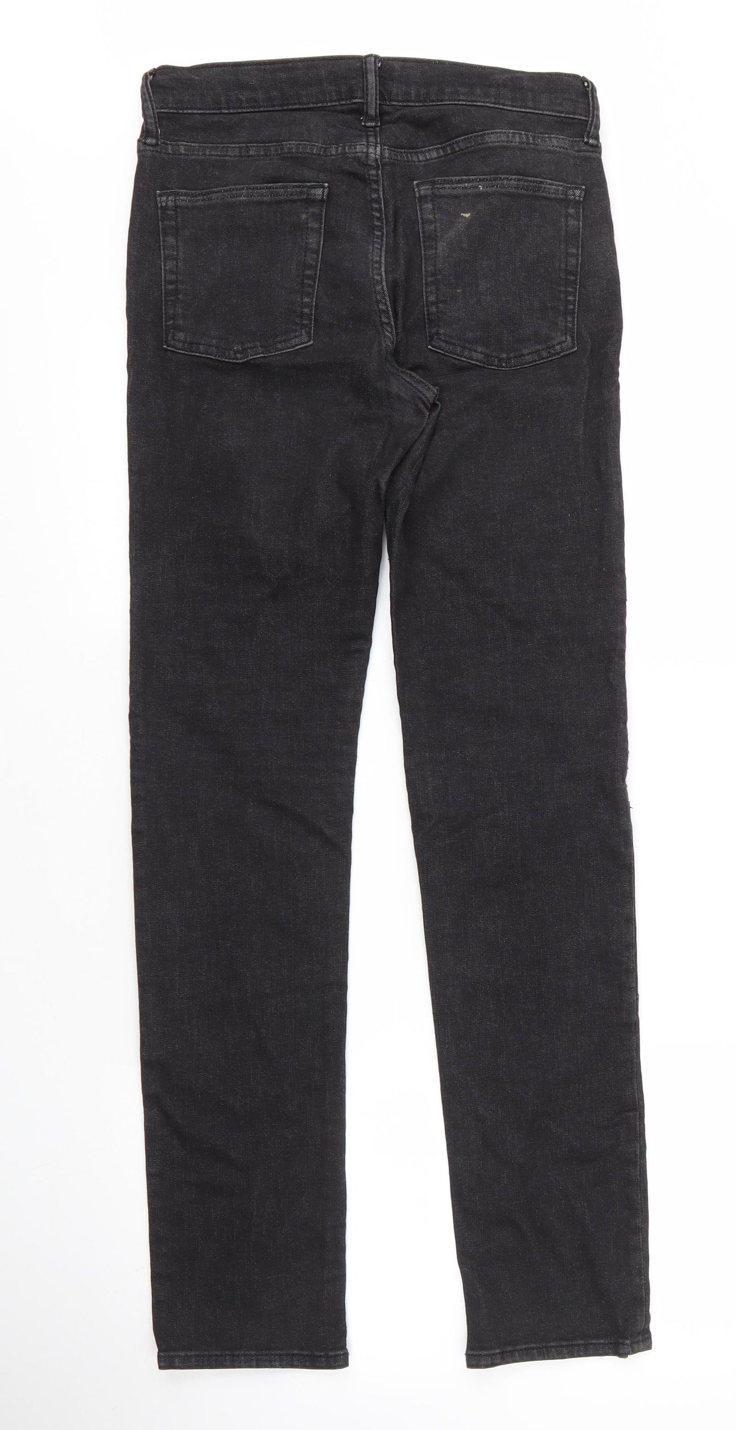 Gap Boys Black  Cotton Straight Jeans Size 16 Years L30 in Regular Zip