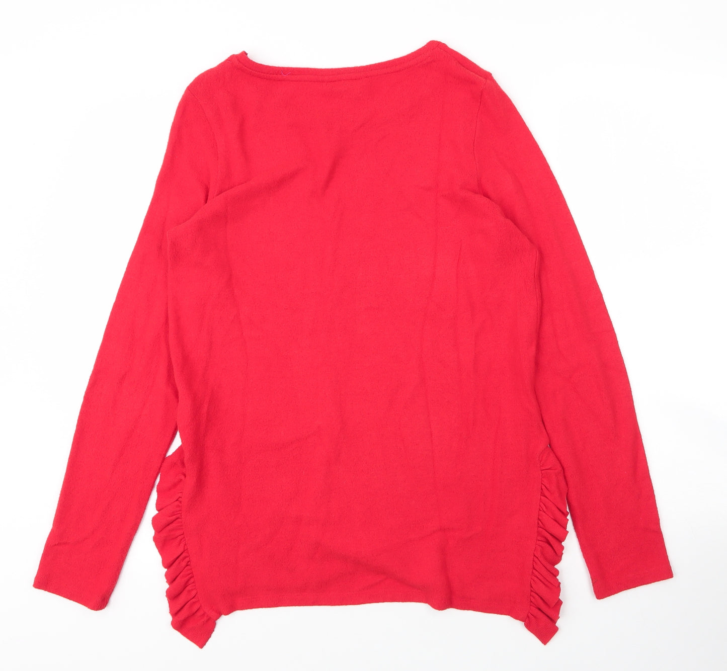 NEXT Womens Red Round Neck  Viscose Pullover Jumper Size 12
