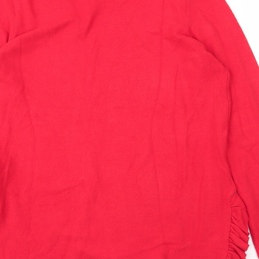 NEXT Womens Red Round Neck  Viscose Pullover Jumper Size 12