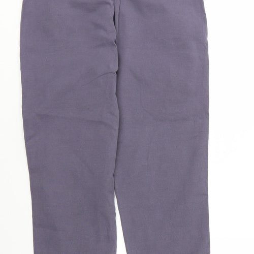 White Stuff Womens Blue  Cotton Chino Trousers Size 12 L26 in Regular Zip